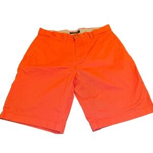 Tommy Hilfiger Mens Orange Chino Shorts Size 32 Cotton Casual Preppy Summer
